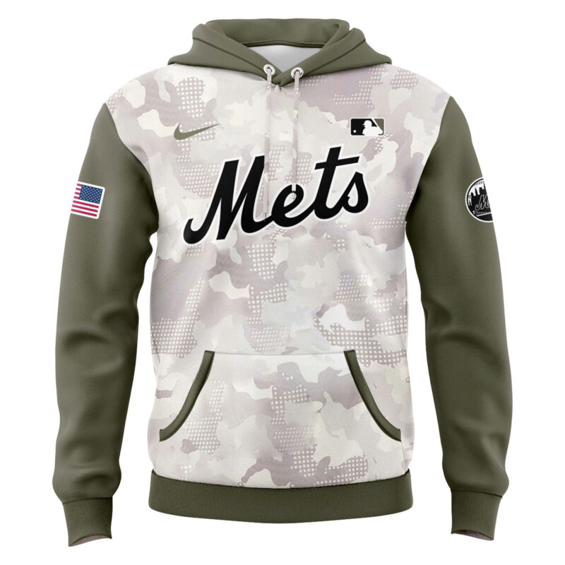 Special New Beige/Olive 2025 Armed Forces Day NYM Hoodie - Image 2