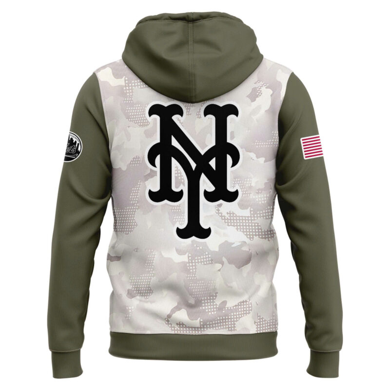 Special New Beige/Olive 2025 Armed Forces Day NYM Hoodie - Image 3