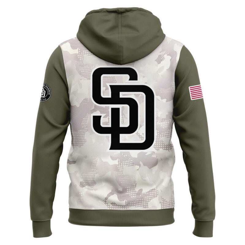 Special New Beige/Olive 2025 Armed Forces Day SDP Hoodie - Image 3