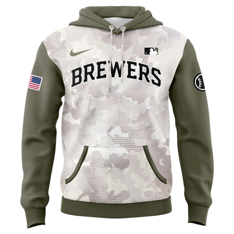 Special New Beige/Olive 2025 Armed Forces Day MB Hoodie Custom Name Numbers - Image 2