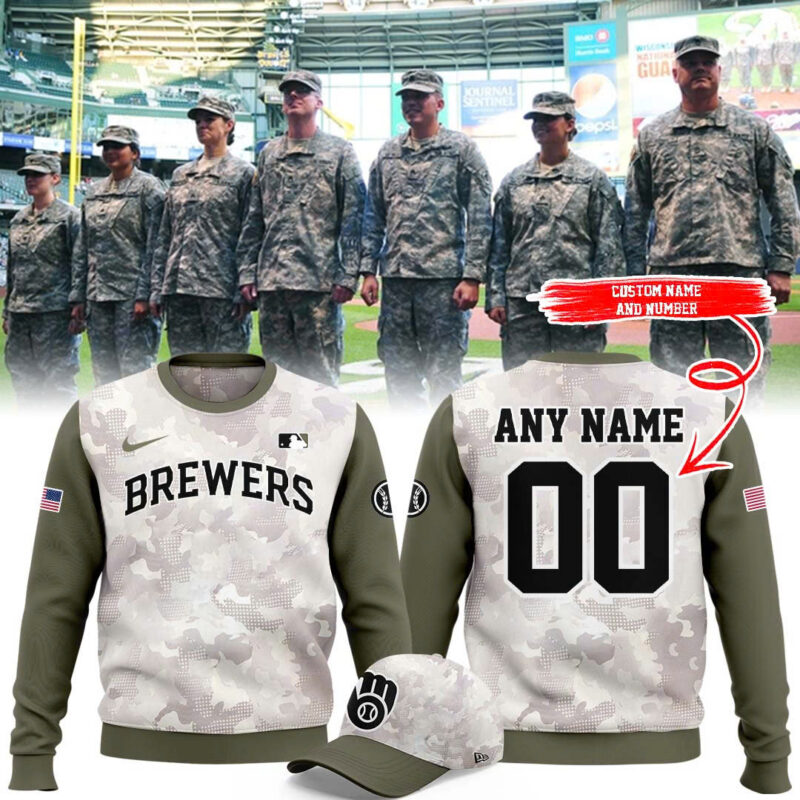 Special New Beige/Olive 2025 Armed Forces Day MB Sweatshirt Custom Name Numbers