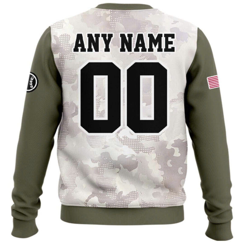 Special New Beige/Olive 2025 Armed Forces Day MB Sweatshirt Custom Name Numbers - Image 3