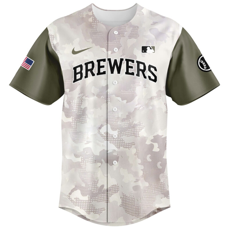 Special New Beige/Olive 2025 Armed Forces Day MB Baseball Jersey Custom Name Numbers - Image 2