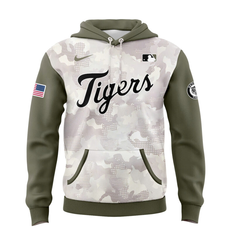 Special New Beige/Olive 2025 Armed Forces Day DT Hoodie - Image 2