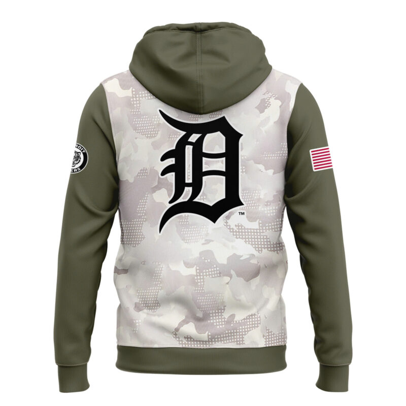 Special New Beige/Olive 2025 Armed Forces Day DT Hoodie - Image 3