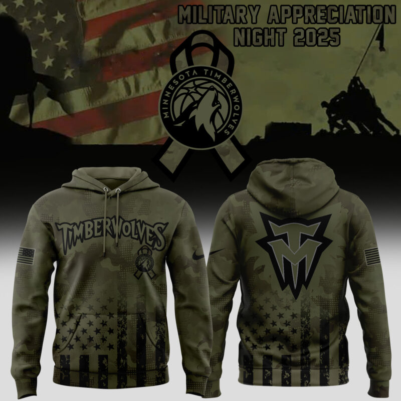 Special New Minnesota Timberwolves Military Appreciation Night Hoodie 2025