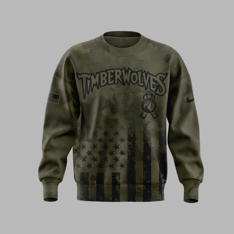Special New Minnesota Timberwolves Military Appreciation Night Sweat 2025 - Image 2