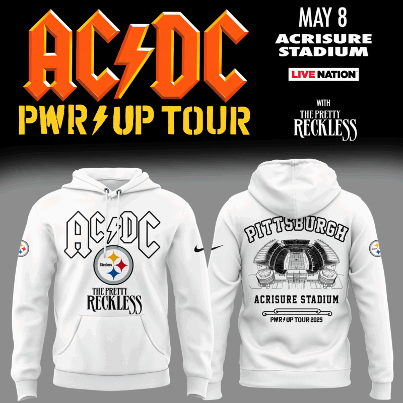 Limited Edition AC/DC x Pittsburgh Steelers Hoodie 2025