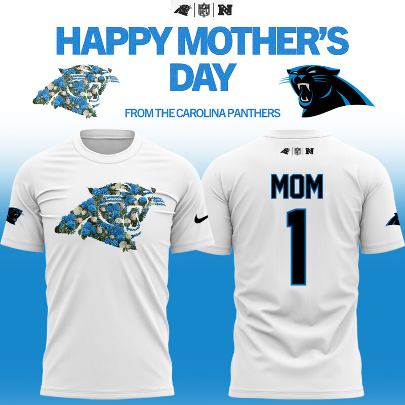 Limited Edition Carolina Panthers Happy Mother’s Day White Tshirt 2025