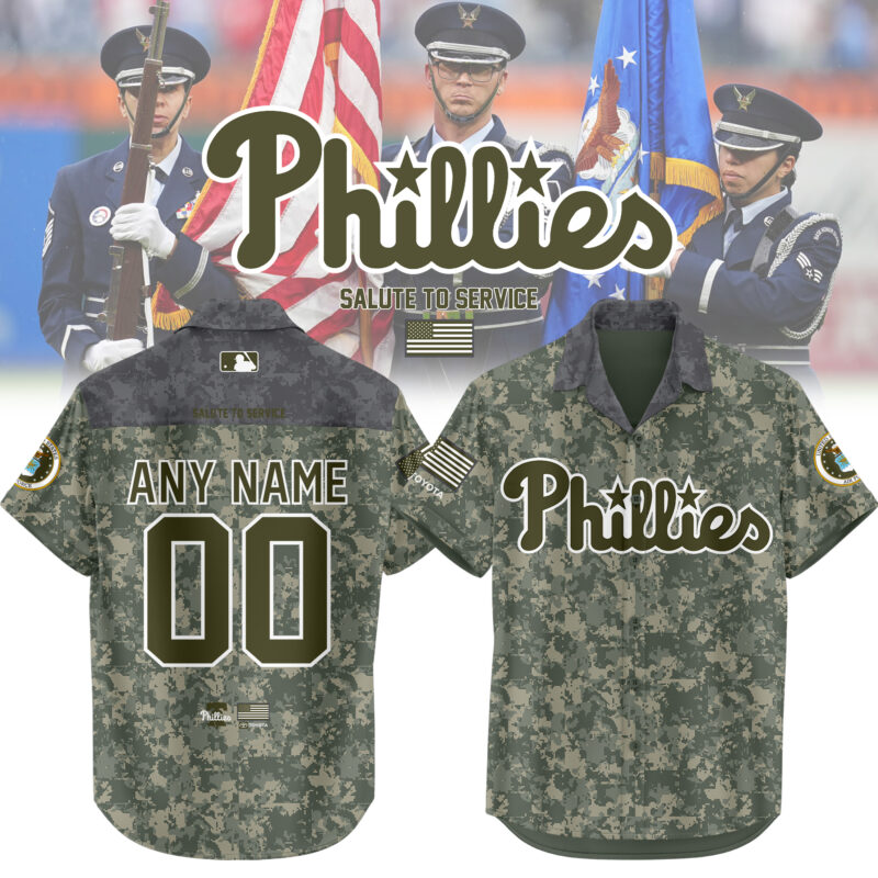 Limited Edition Phillies Army Special Hawaii Shirt - Custom Name & And Number