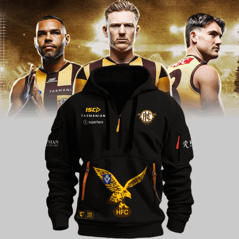 Limited Edition Hawthorn FC Black Hoodie 1925-2025