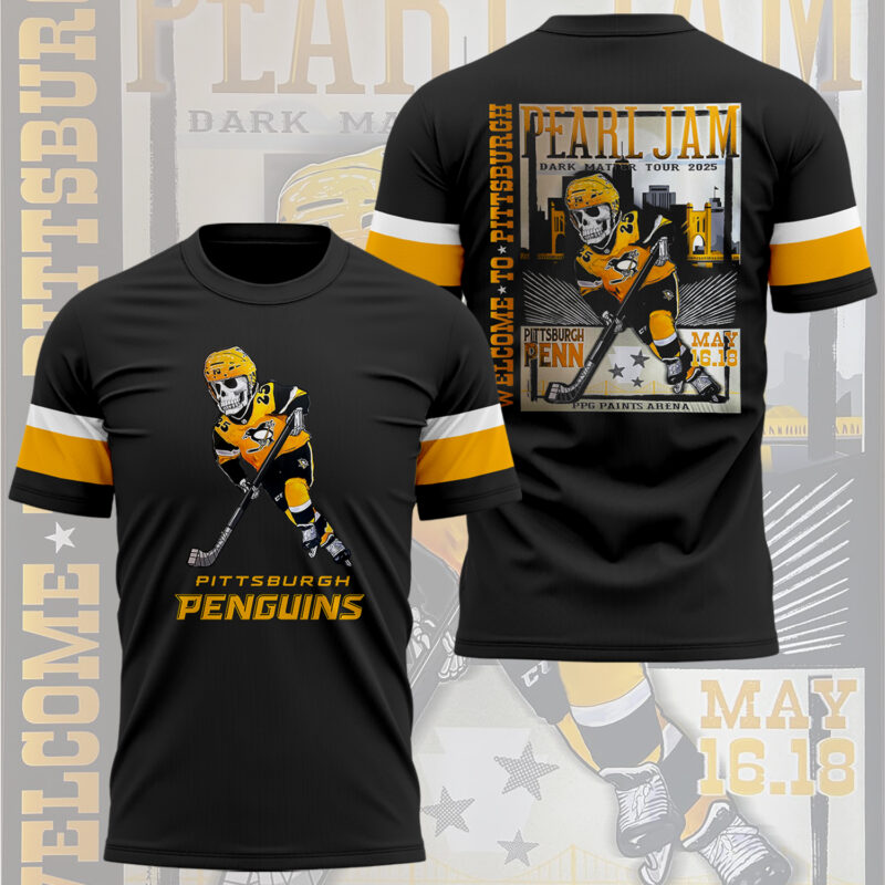 Limited Edition Pittsburgh Penguins Dark Matter Tour Tshirt 2025