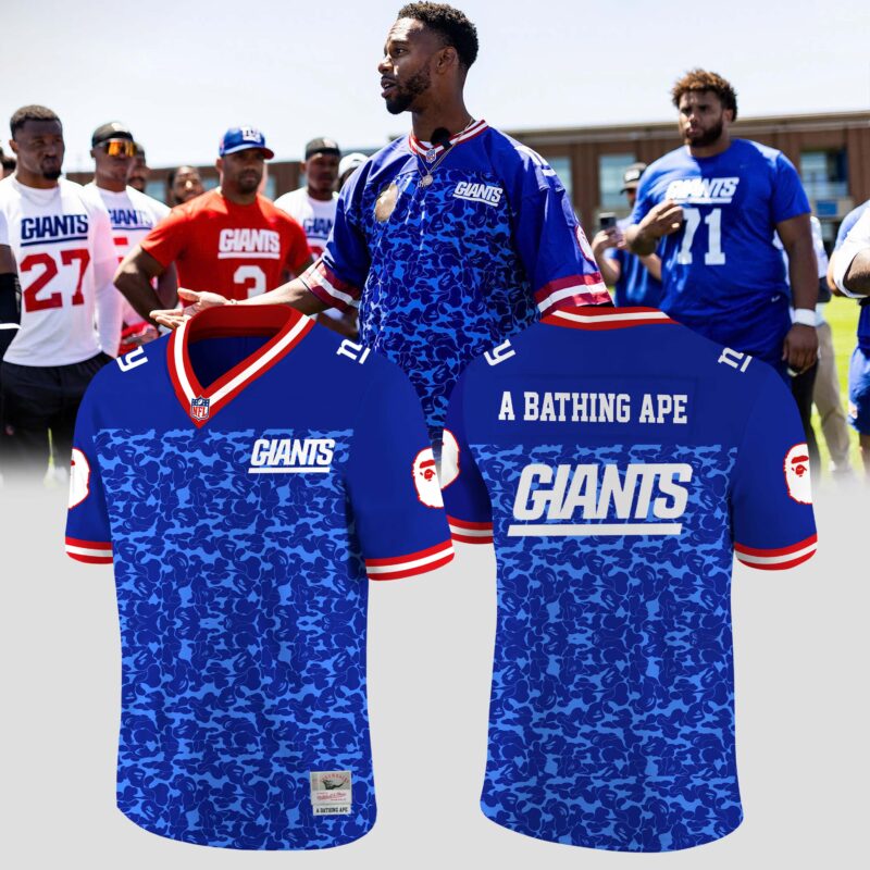 Bape x Mitchell & Ness NFL New York Giants Legacy Jersey Navy