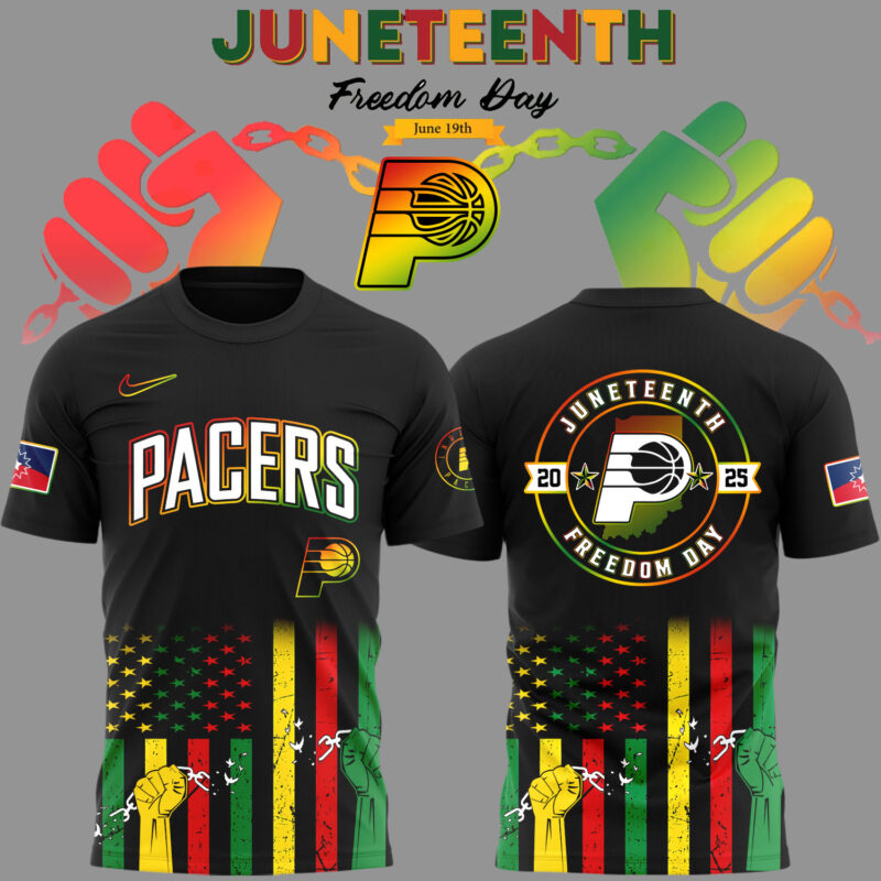 Special New Edition Indiana Pacers JuneTeenth Freedom Tshirt 2025