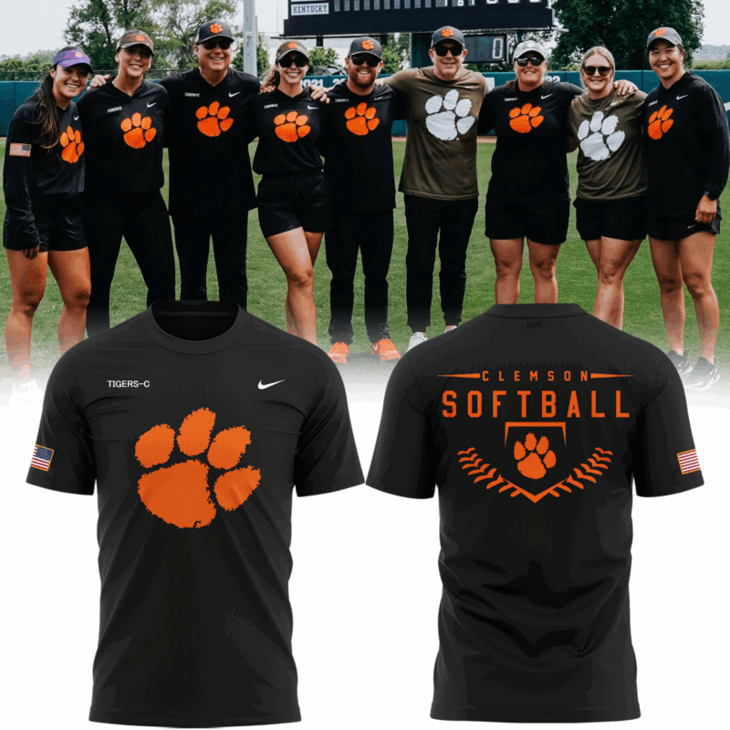 Limited Edition Clemson Softball Military Appreciation Black Tshirt