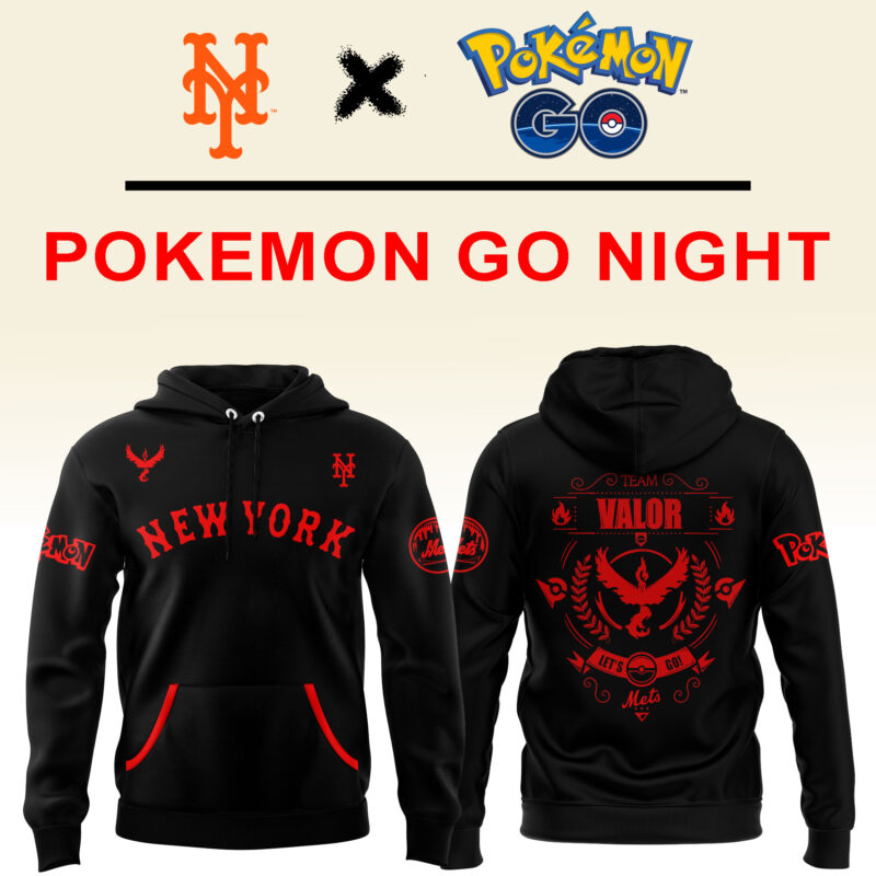 Limited Edition New York Mets x Pokemon Team Valor Hoodie 2025