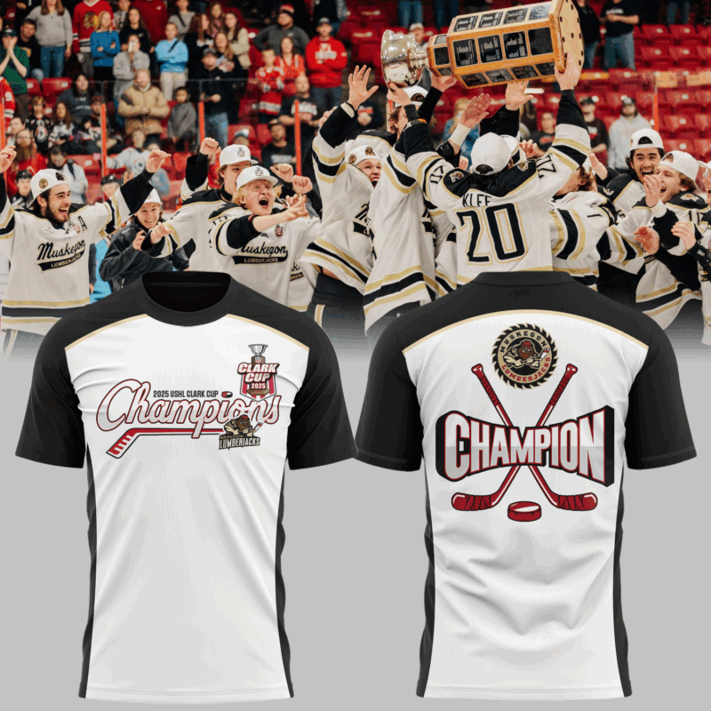 Special New T-Shirt Muskegon Lumberjacks Clark Cup Champions 2025 For Fans