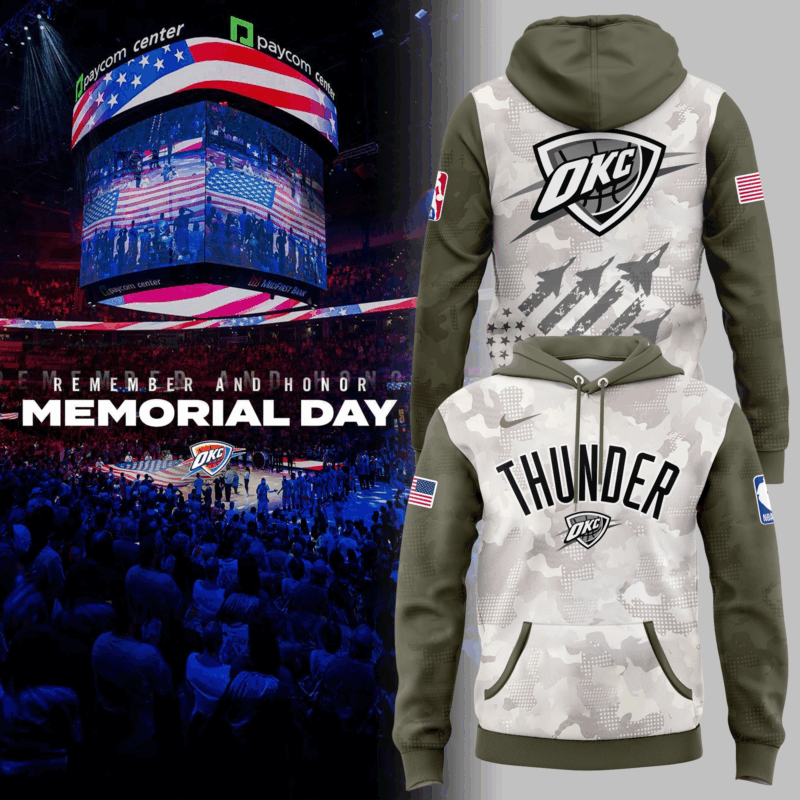 Special New Oklahoma City Thunder Memorial Day Hoodie 2025
