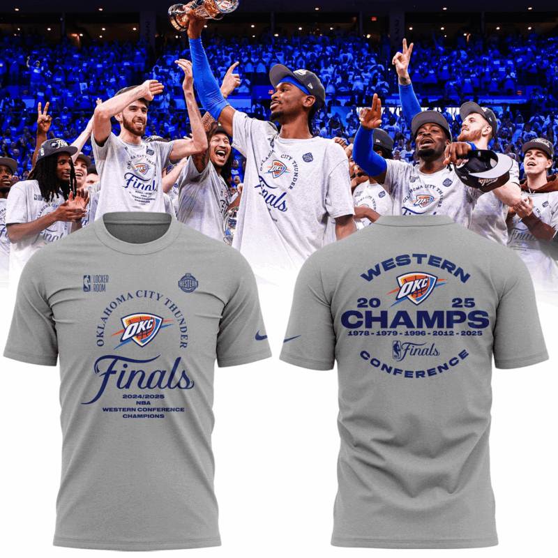 Exclusive Versio OKC Thunder Western Conference Champions Tshirt 2025