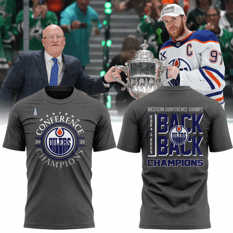 Exclusive Versio Edmonton Oilers Western Conference Back to Back Champs Tshirt