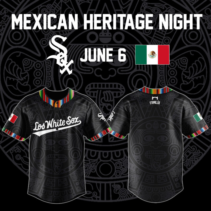 2.Special Edition Chicago White Sox Mexican Heritage Night Jersey 2025