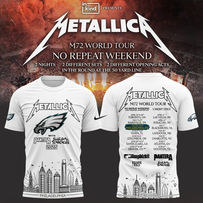 Exclusive Versio M72 World Tour x Philadelphia Eagles Tshirt 2025