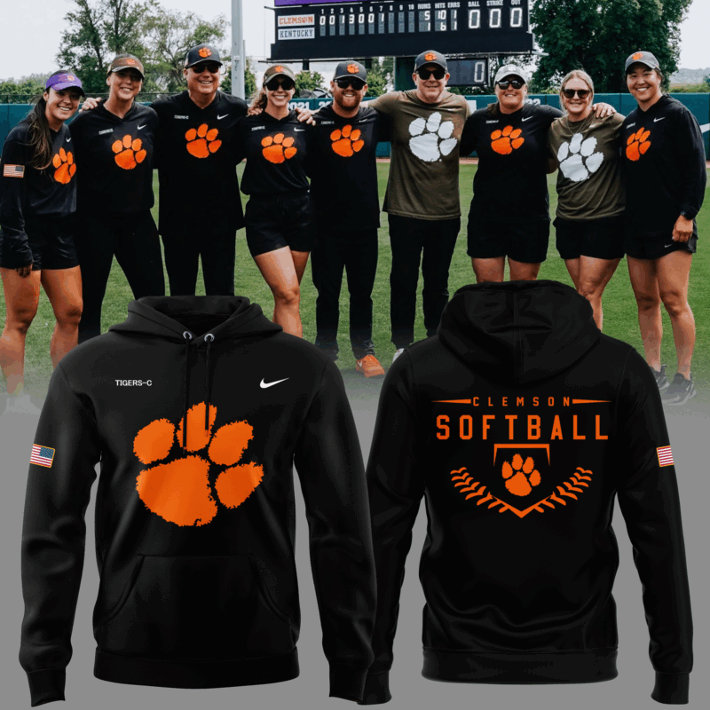 Limited Edition Clemson Softball Military Appreciation Black Hoodie
