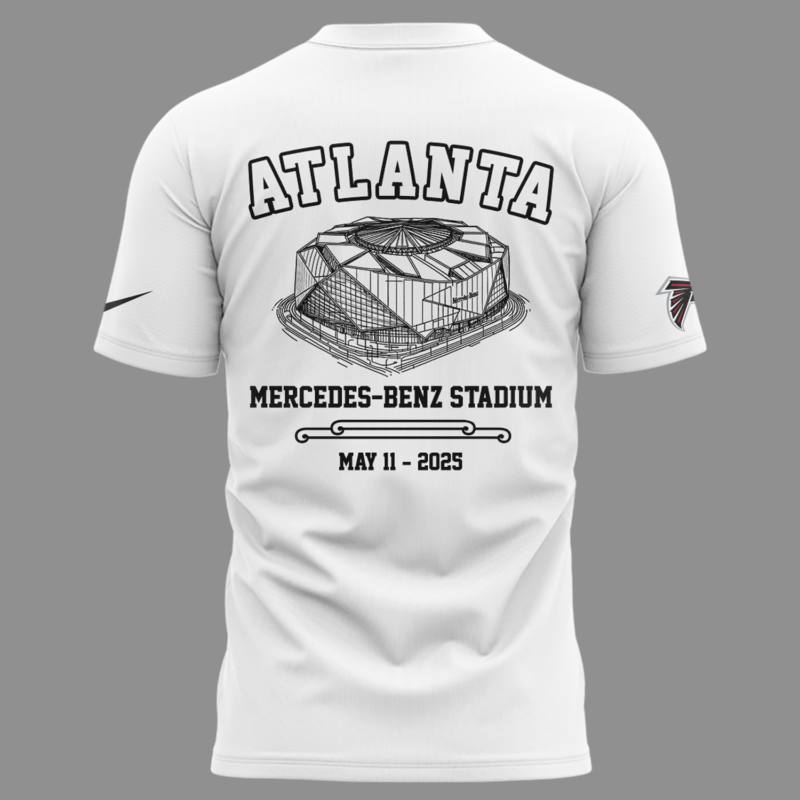 Limited Edition The Big Ass Stadium Tour x Atlanta Falcons White Tshirt 2025 - Image 3