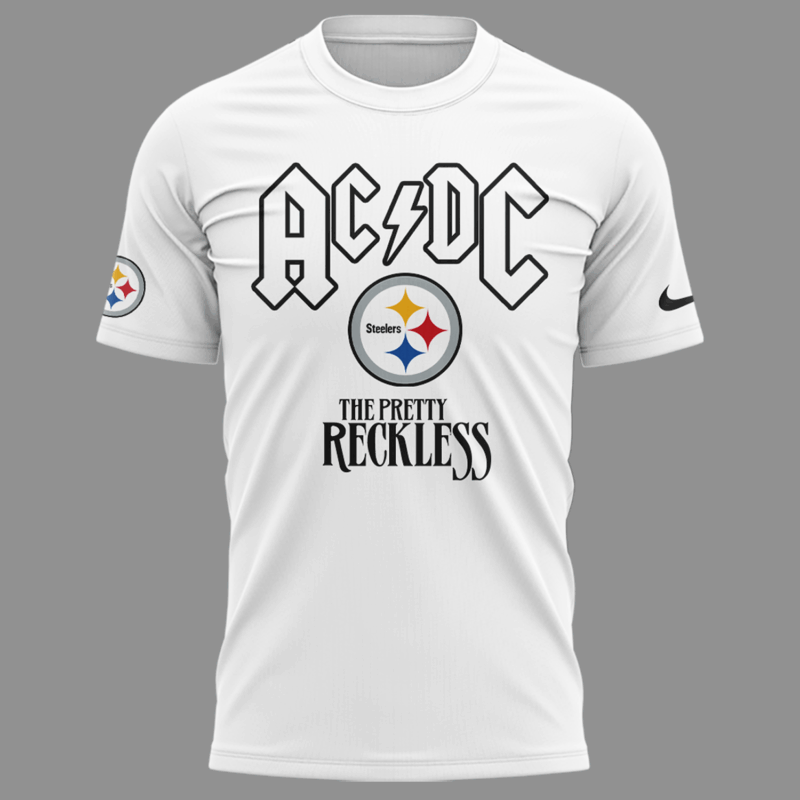 Limited Edition AC/DC x Pittsburgh Steelers Tshirt 2025 - Image 2