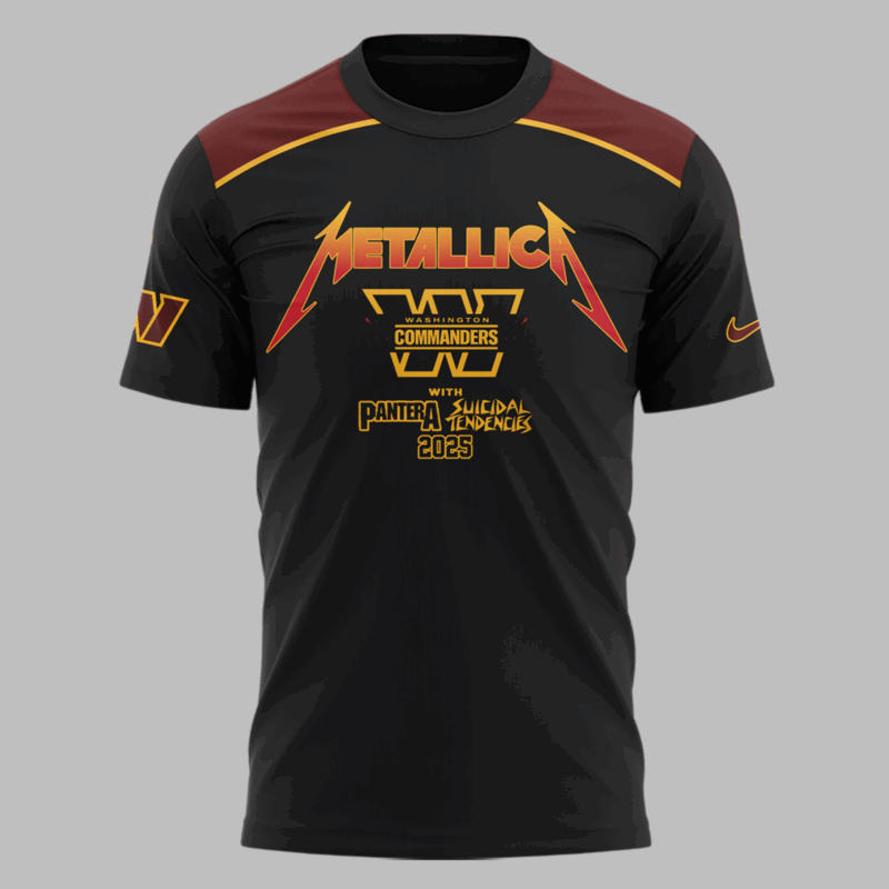 Limited Edition M72 World Tour With Pantera And Suicidal Tendencies x Washington Commanders Tshirt 2025 - Image 2