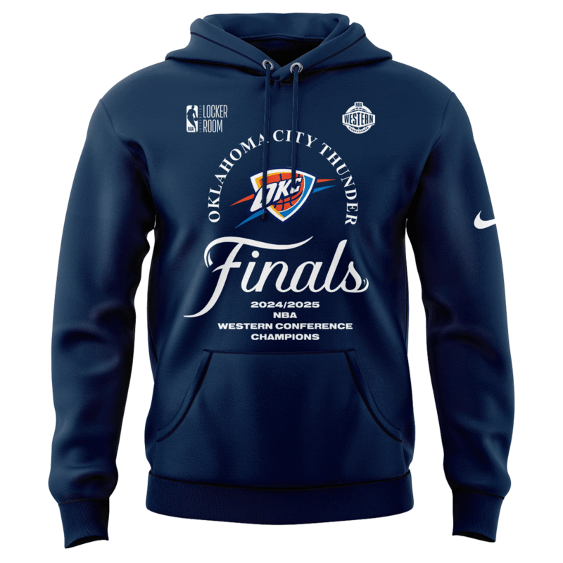 OKC THUNDER 2025 WESTERN CONFERENCE FINALS CHAMPIONS HOODIE - Image 2