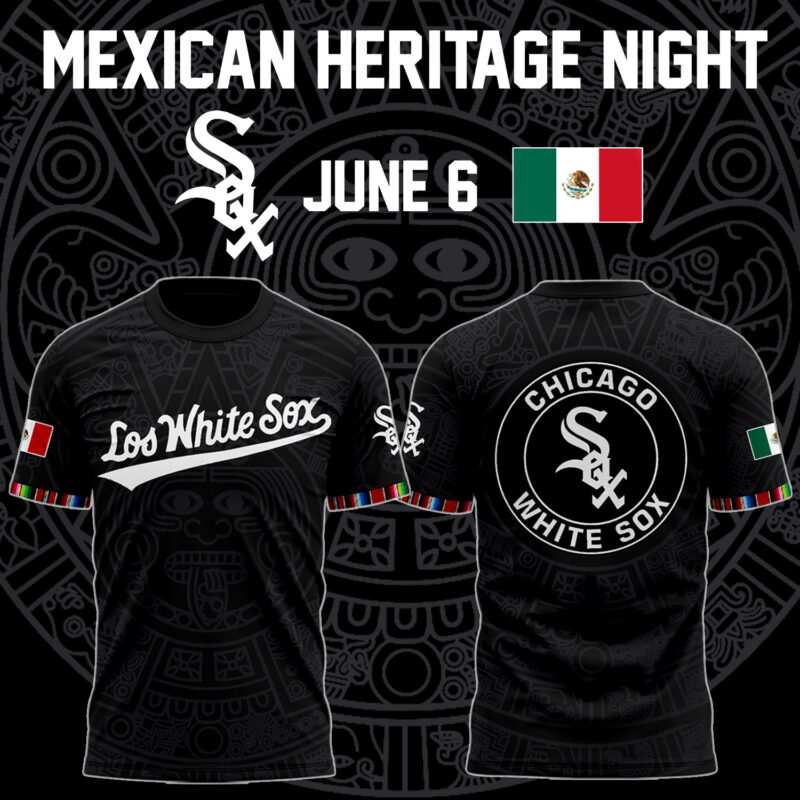 1.Special Edition Chicago White Sox Mexican Heritage Night Tshirt 2025