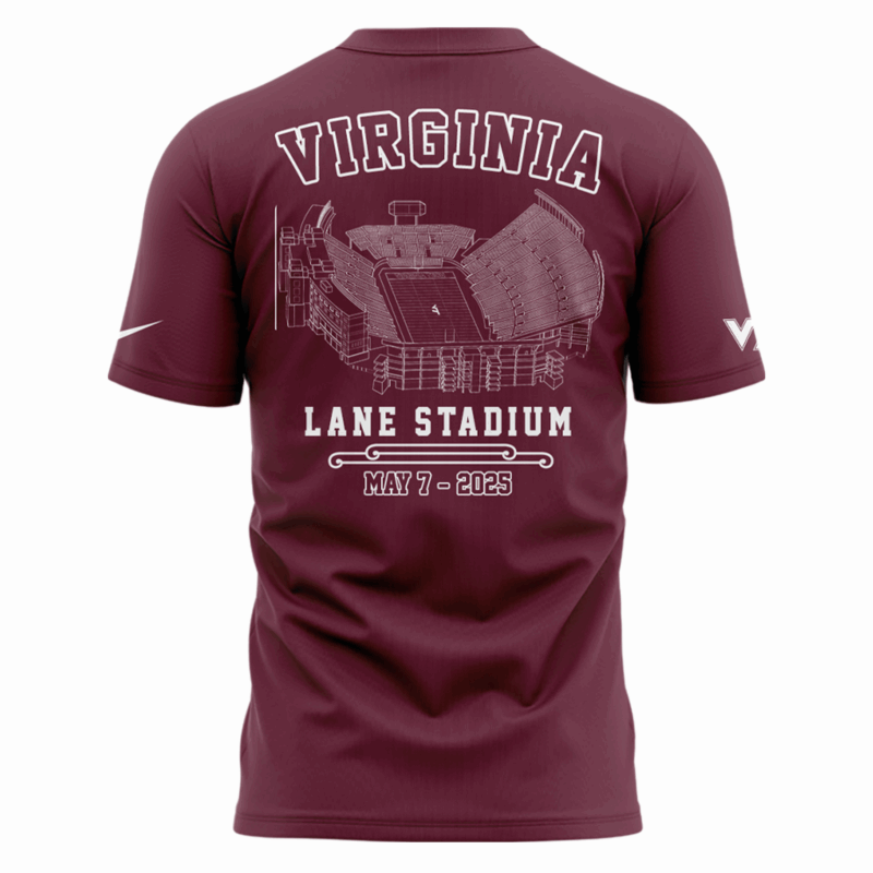 Limited Edition M72 World Tour x Virginia Tech Hokies Tshirt 2025 - Image 3