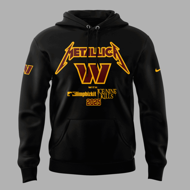 Limited Edition M72 World Tour x Washington Commanders Black Hoodie 2025 - Image 2