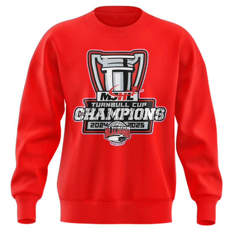 Special Edition Northern Manitoba Blizzard Sweatshirt Turnbull Cup Champions! - Image 2