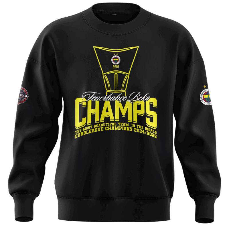 Exclusive Versio _EuroLeague Fenerbahçe Beko Champions Black Sweat 2025 - Image 2