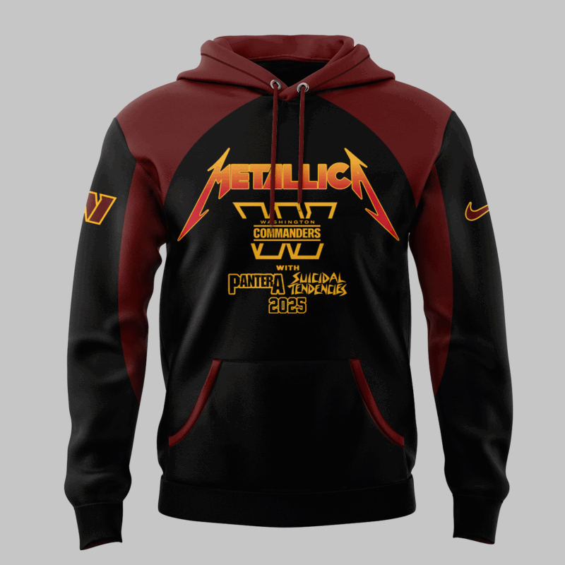 Limited Edition M72 World Tour With Pantera And Suicidal Tendencies x Washington Commanders Hoodie 2025 - Image 2