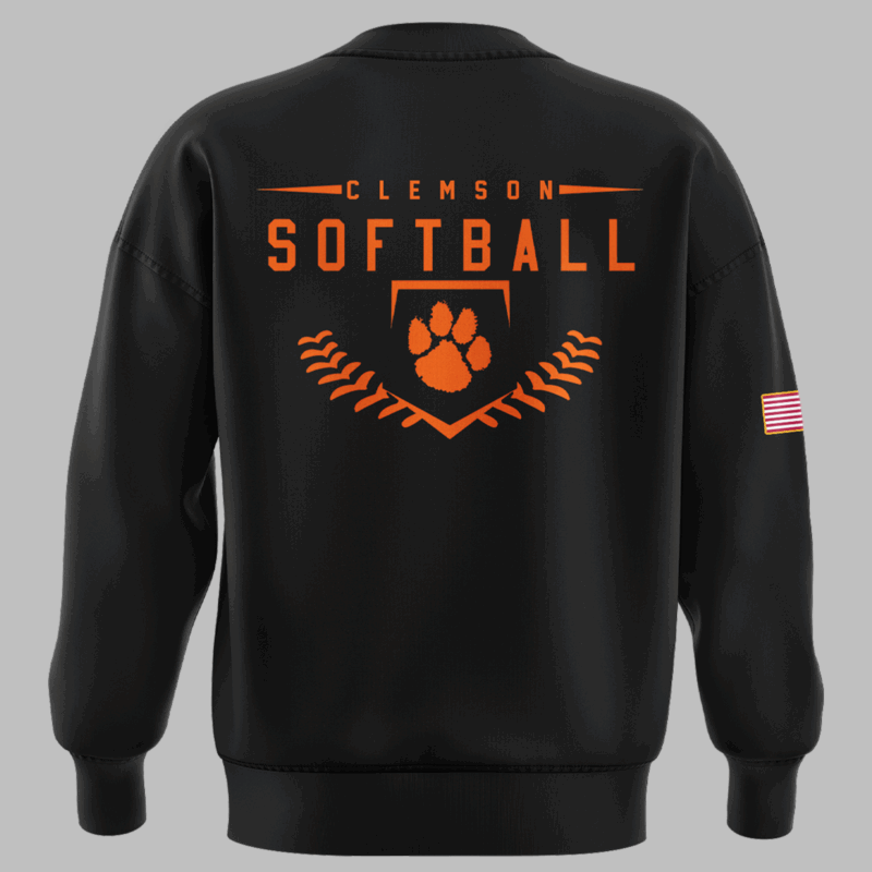 Limited Edition Clemson Softball Military Appreciation Black Sweat - Image 3