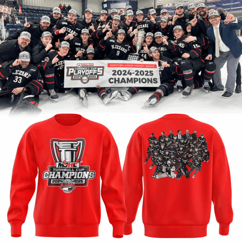 Special Edition Northern Manitoba Blizzard Sweatshirt Turnbull Cup Champions!