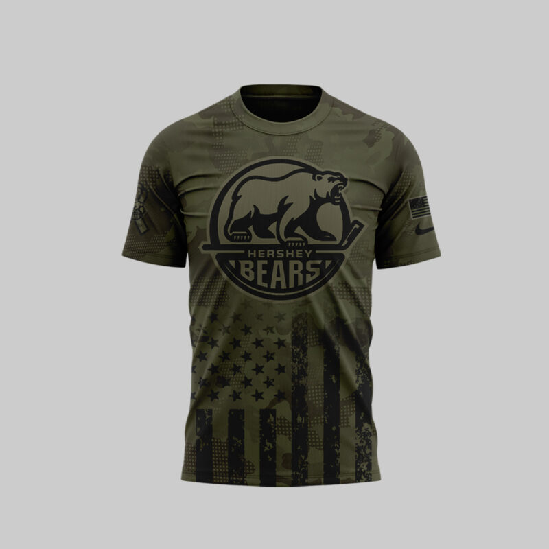 Limited Edition Hershey Bears x Military Appreciation Night Tshirt 2025 - Image 2