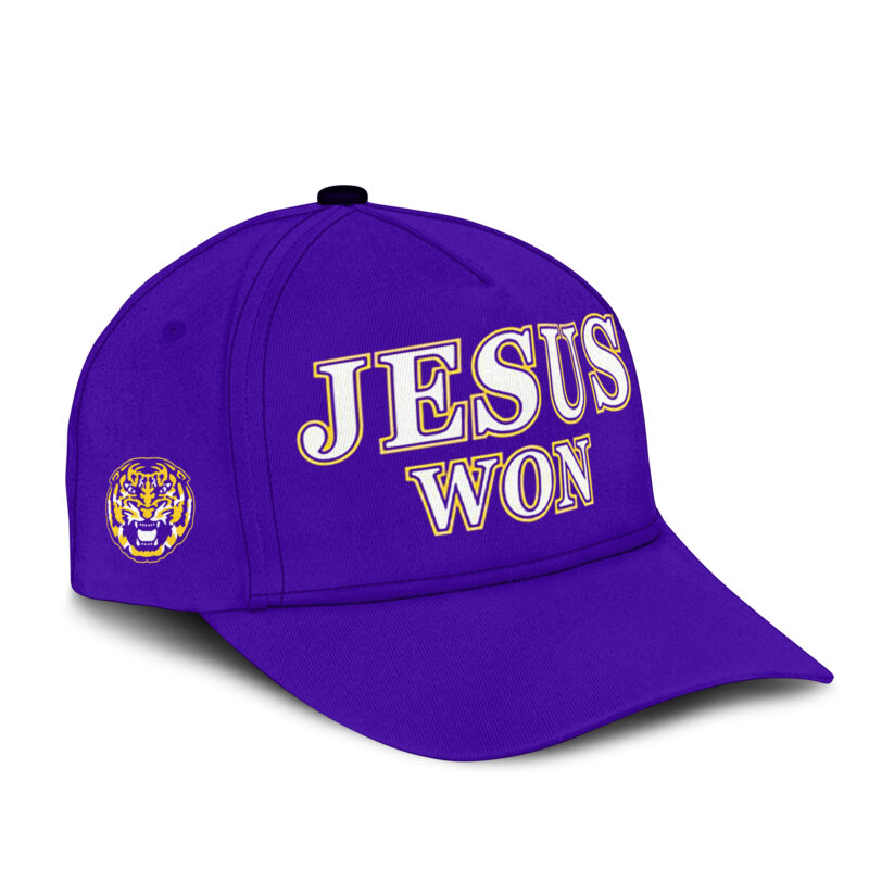 LSU Basketball Jesus Won Tee - Purple Tshirt Limited Edition. - Image 6