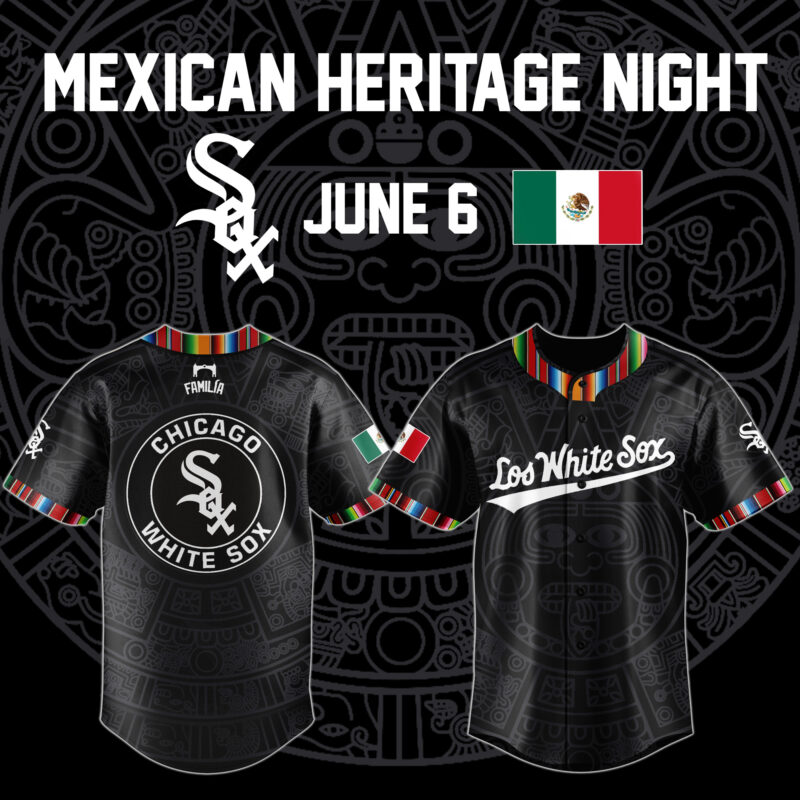 1.Special Edition Chicago White Sox Mexican Heritage Night Jersey 2025