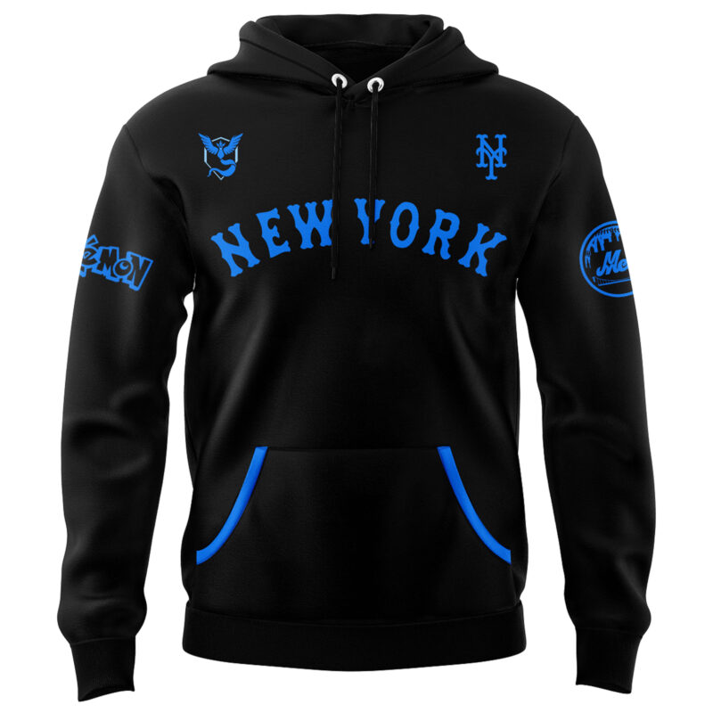 Limited Edition New York Mets x Pokemon Team Mystic Hoodie 2025 - Image 2