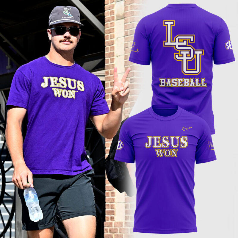 LSU Baseball JESUS WON  Limited Edition 2025 T SHIRT