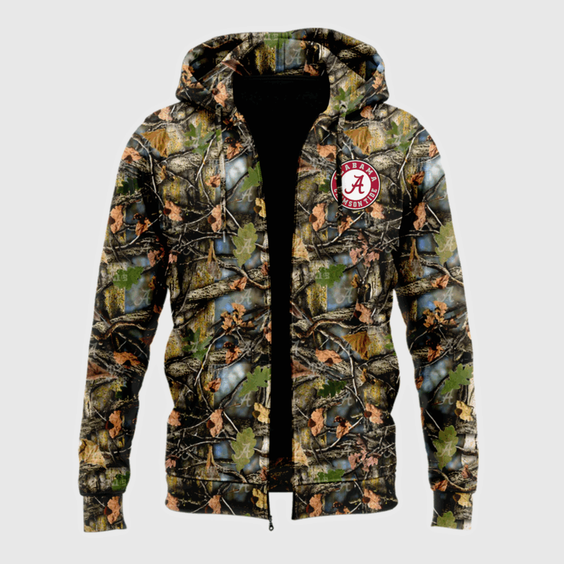 Alabama Crimson Tide Camo Limited Edition 2025 Zip Hoodie - Image 2