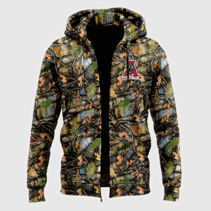 Alabama Crimson Tide Camo Limited Edition 2025 Zip Hoodie - Image 2