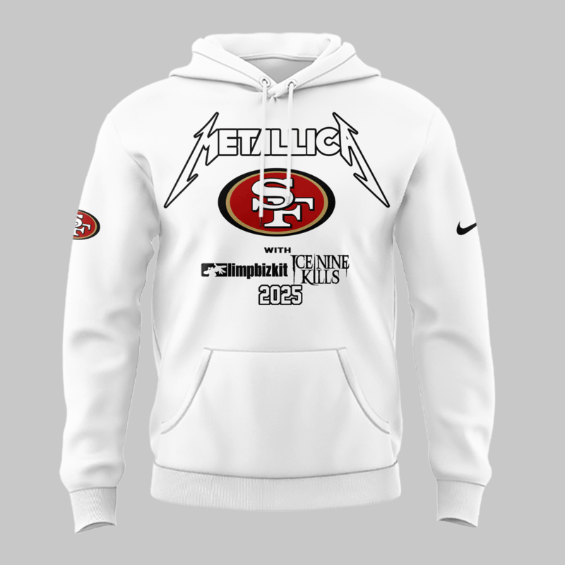 Limited Edition M72 World Tour x San Francisco 49ers White Hoodie 2025 - Image 2