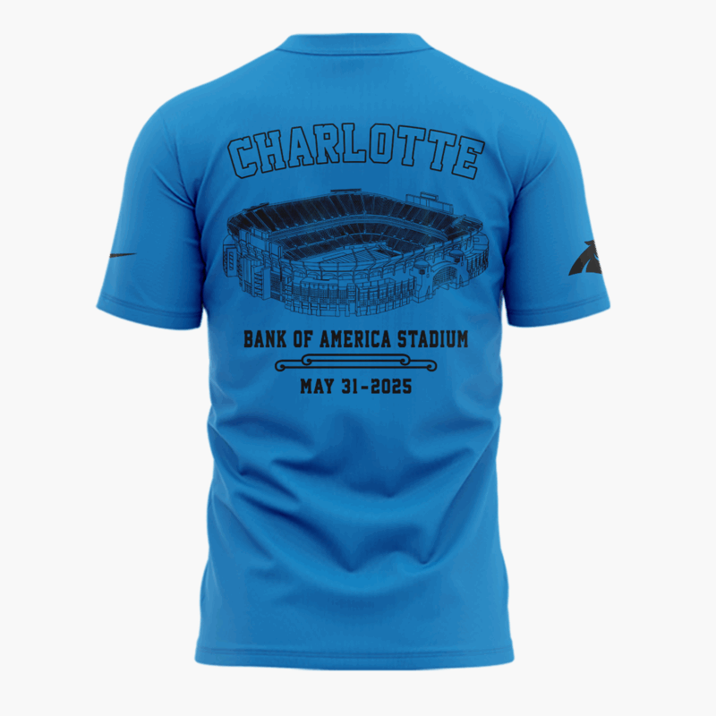 Limited Edition M72 World Tour x Carolina Panthers Tshirt 2025 - Image 3
