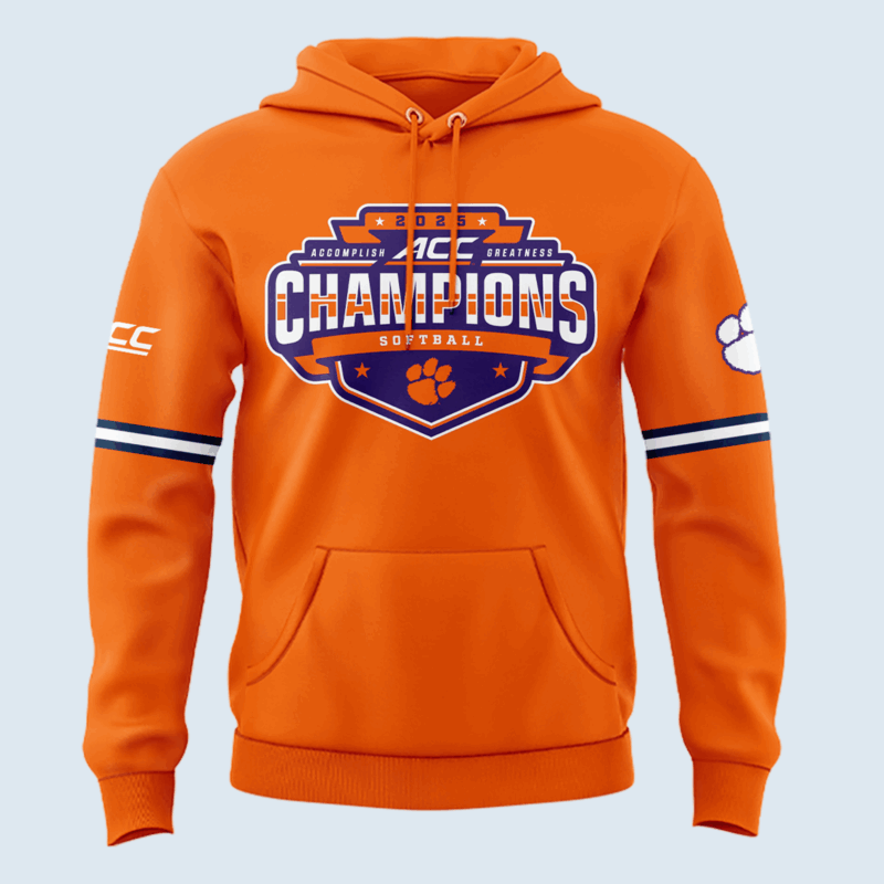 Limited Edition Clemson Softball ACC Champions Hoodie 2025 - Image 2