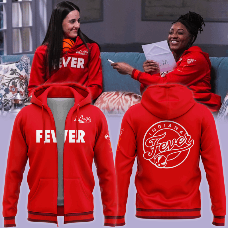 Special New Edition 2025 Indiana Fever Red Zip Hoodie